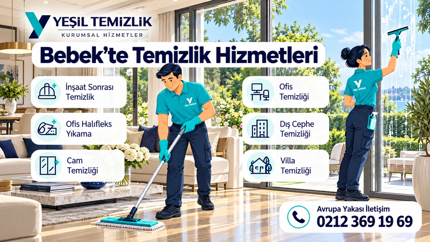 Bebek temizlik hizmetleri: inşaat sonrası, ofis, dış cephe ve cam temizliği