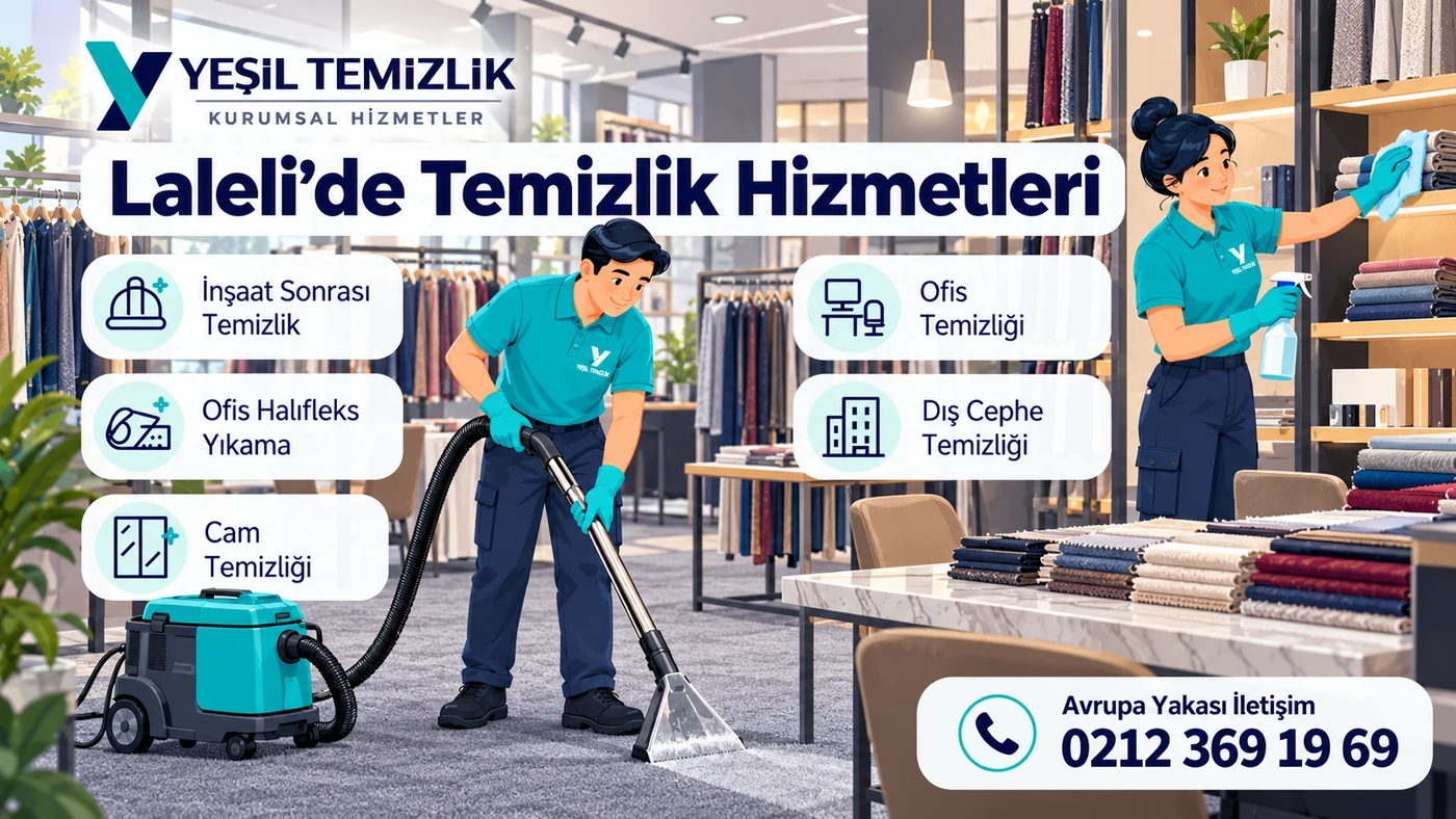 Laleli temizlik hizmetleri: inşaat sonrası, ofis, dış cephe ve cam temizliği